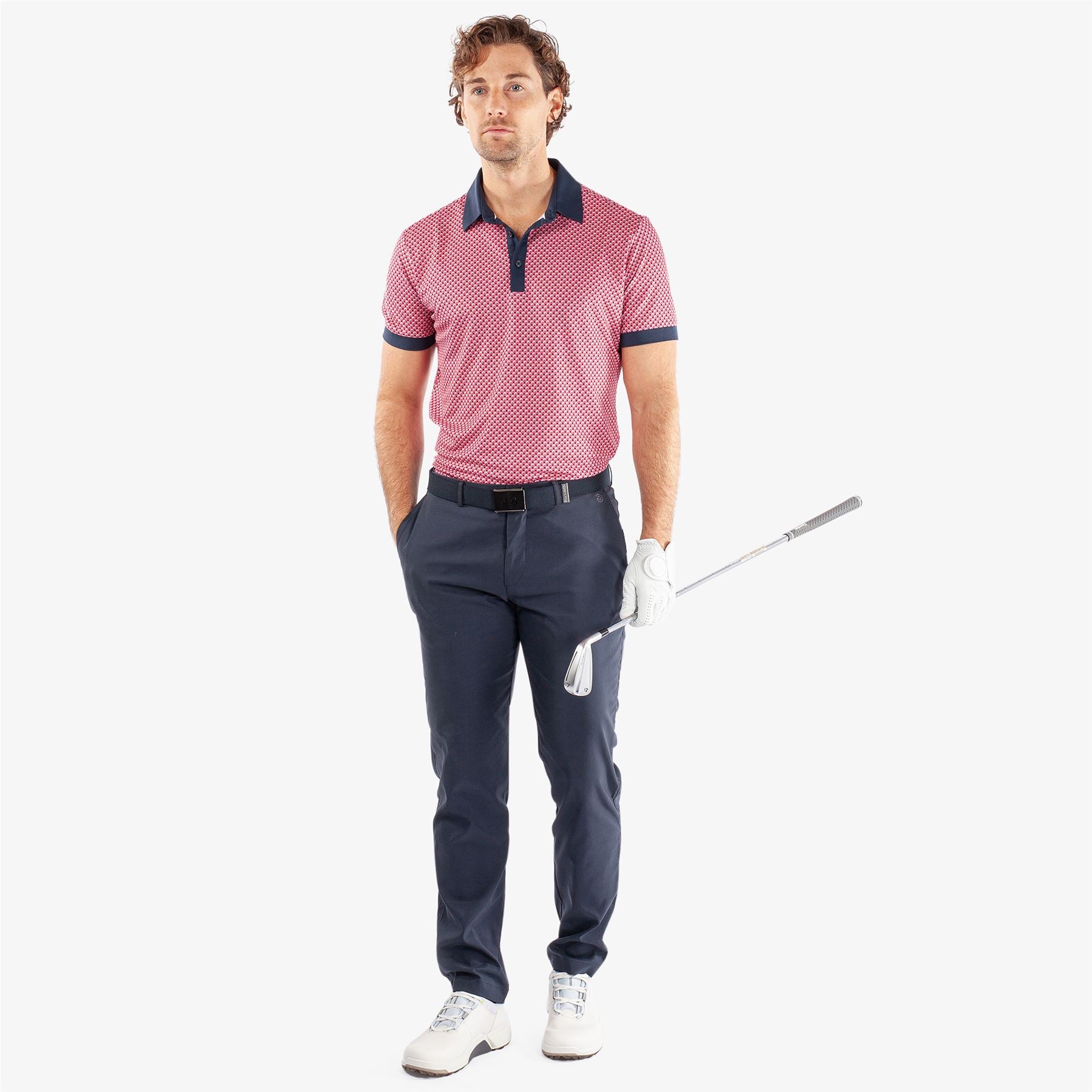 Mate Ventil8+ Polo in Camelia Rose/Navy for SS24