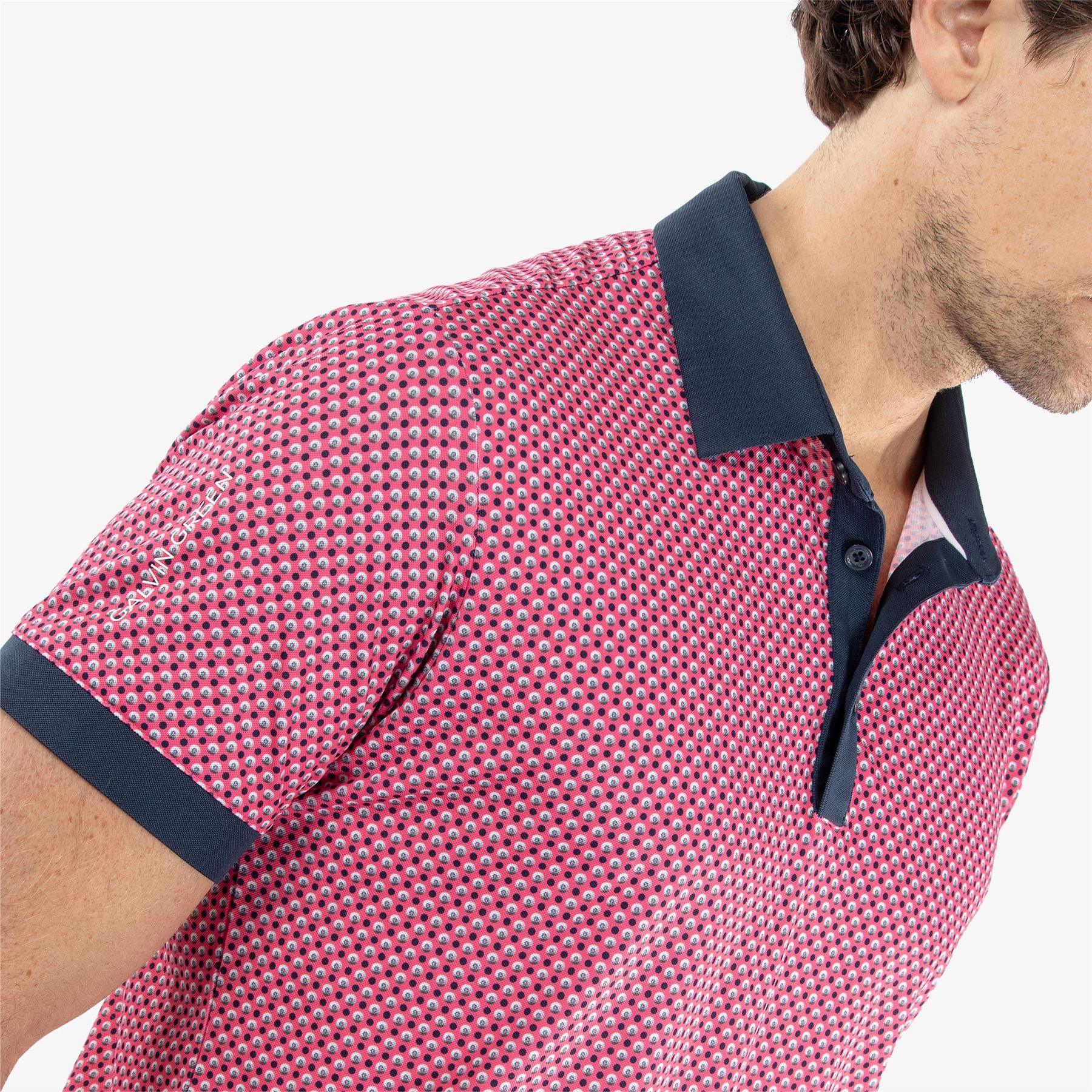 Mate Ventil8+ Polo in Camelia Rose/Navy for SS24