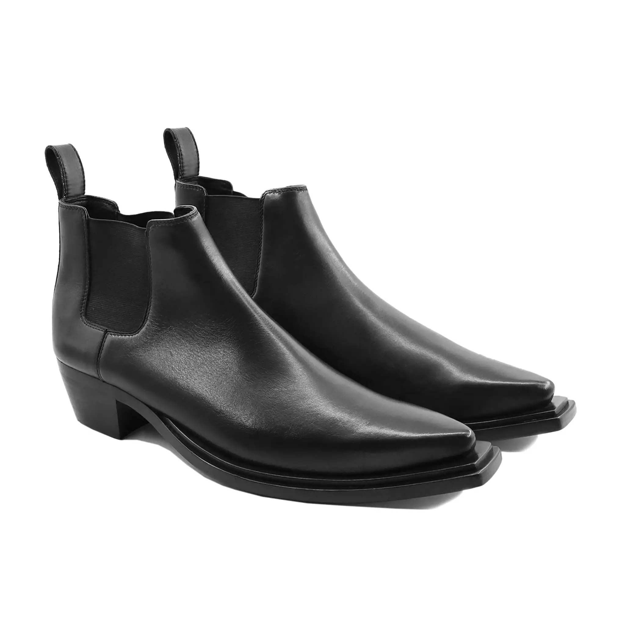 Men's Black Calf Leather Chelsea Boot