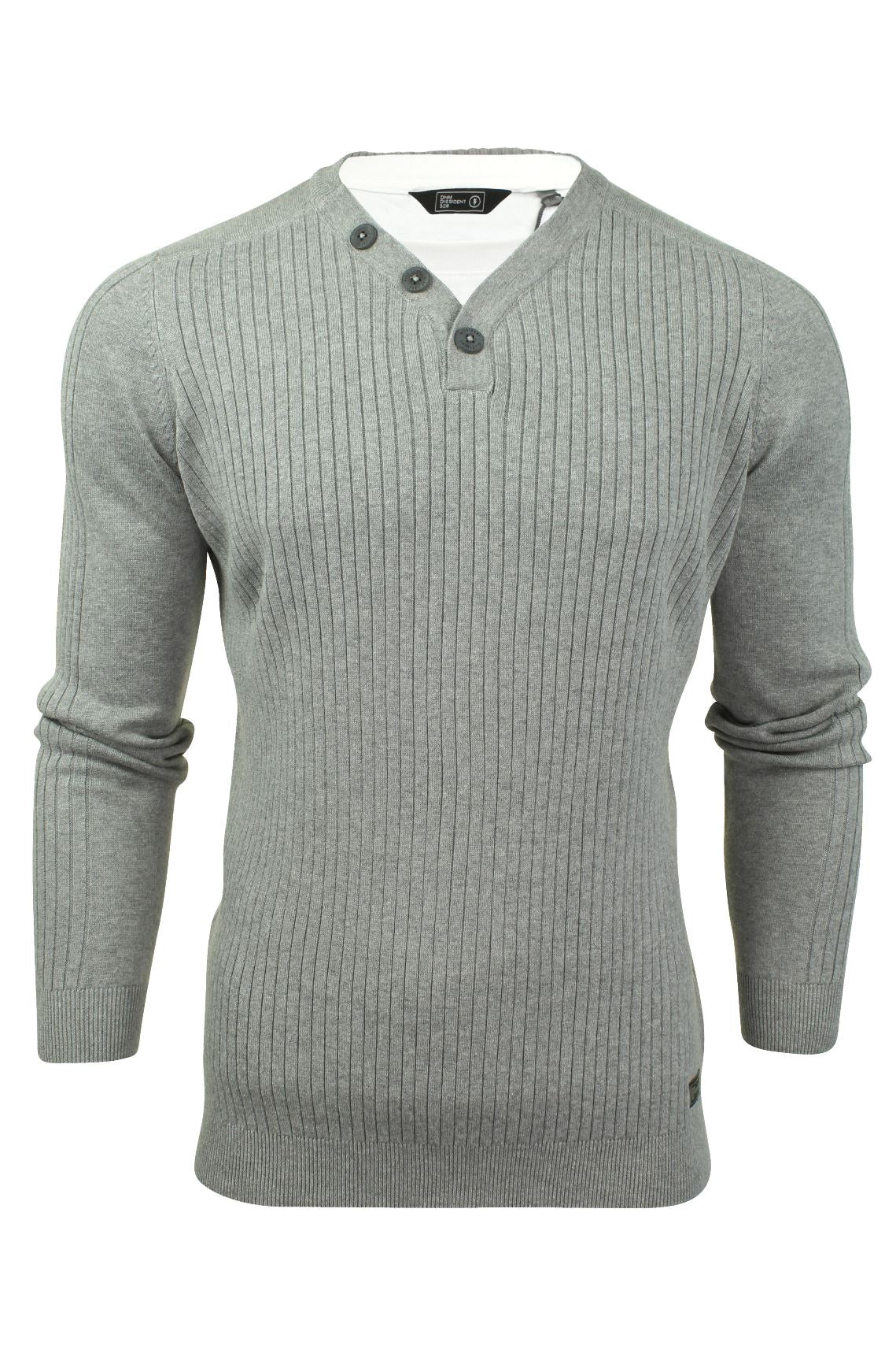 Mens Ribbed Jumper with Mock T Shirt