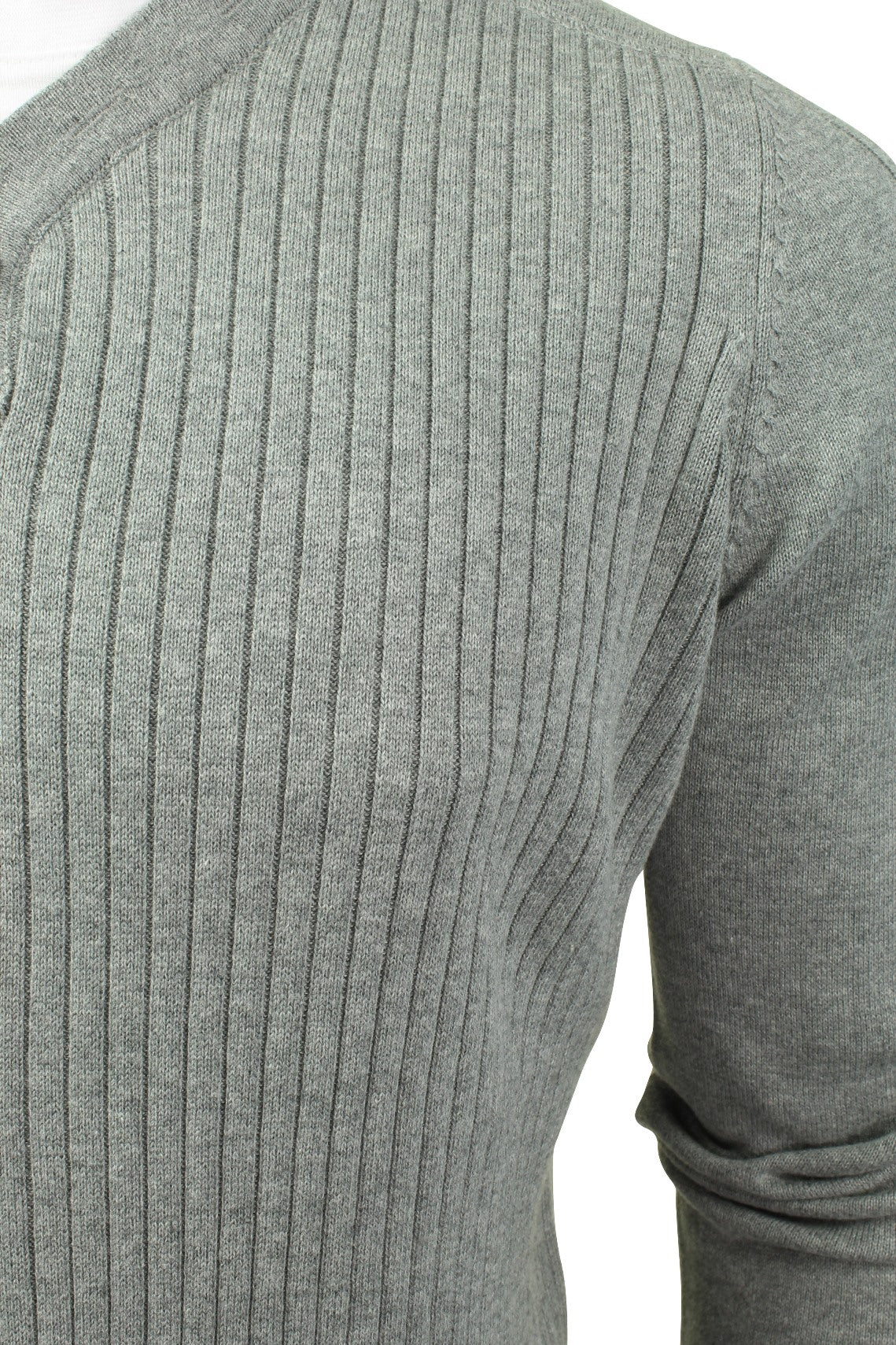 Mens Ribbed Jumper with Mock T Shirt