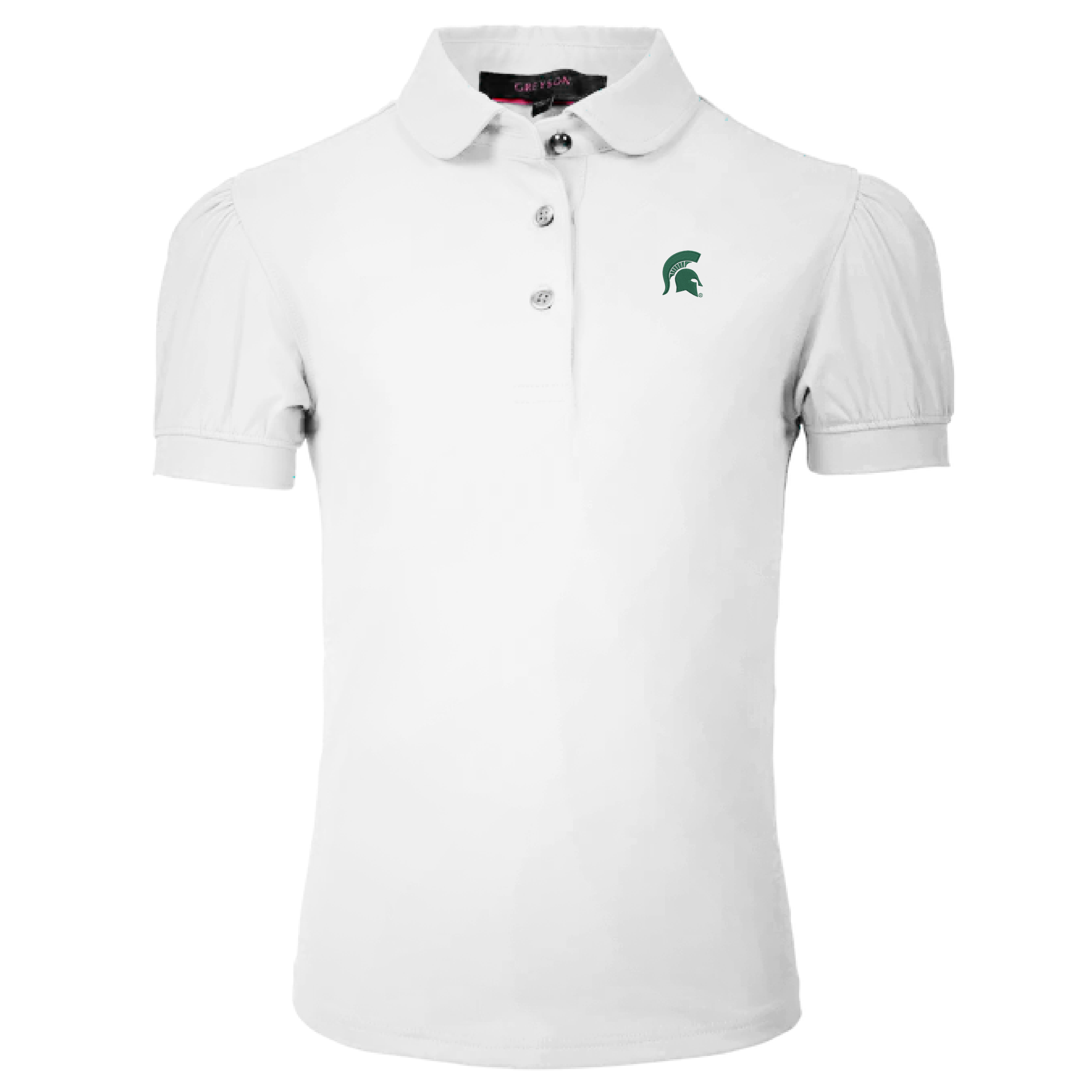 Michigan State Spartan girl's scarlet polo