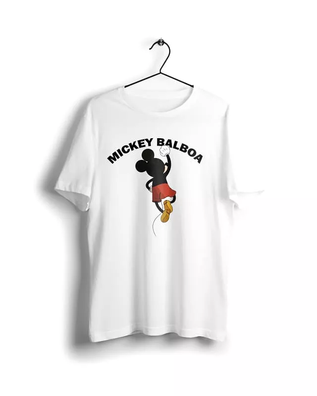 Mickey Balboa T-shirt | Basic | Digital Graphics | White | Google-friendly