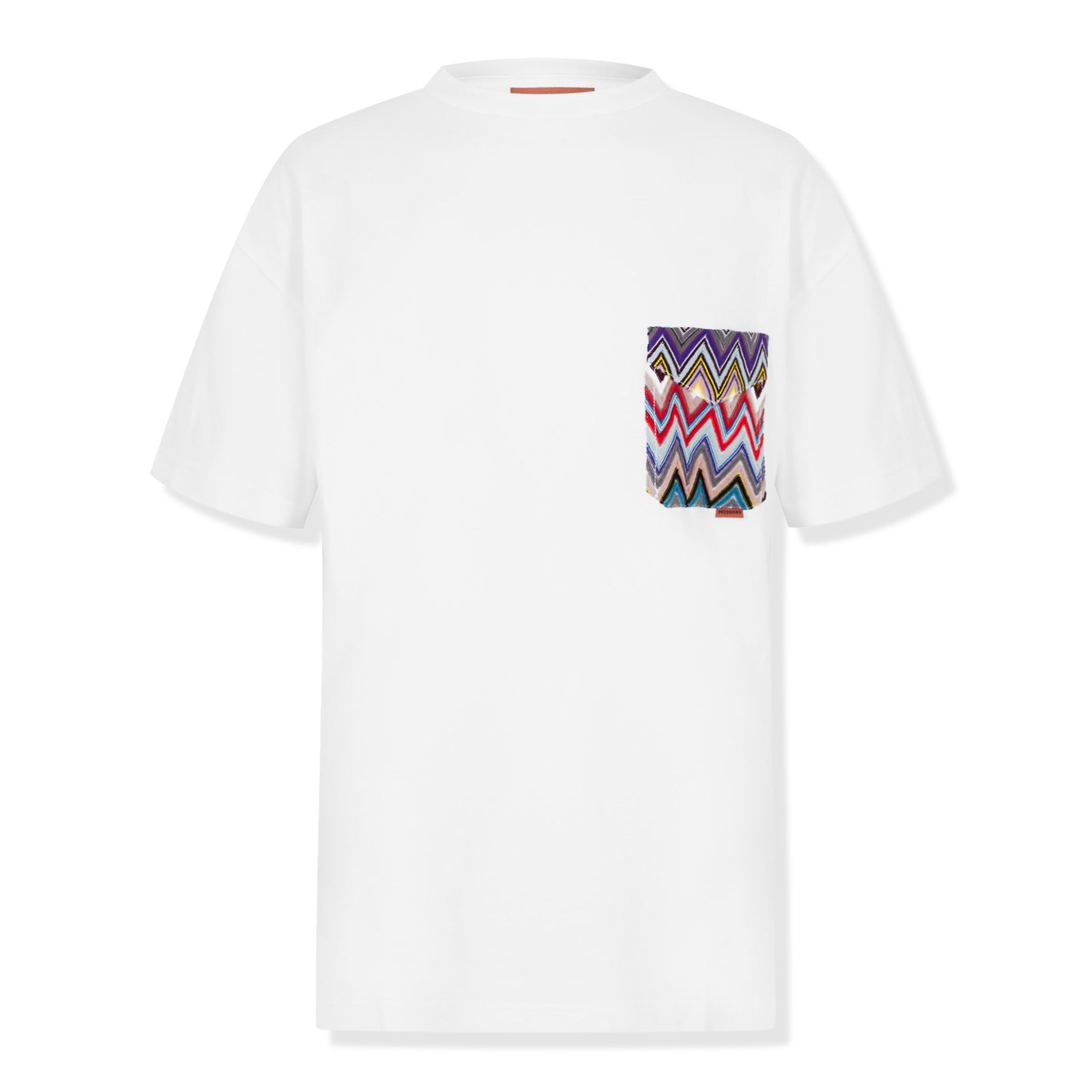 Missioni Zigzag White Multicolor Pocket Shirt