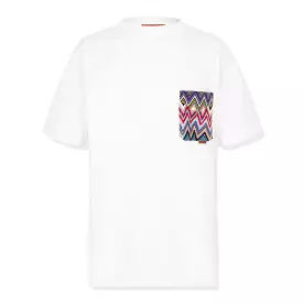 Missioni Zigzag White Multicolor Pocket Shirt