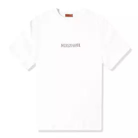 Missoni Logo Embroidered Optic White T-Shirt