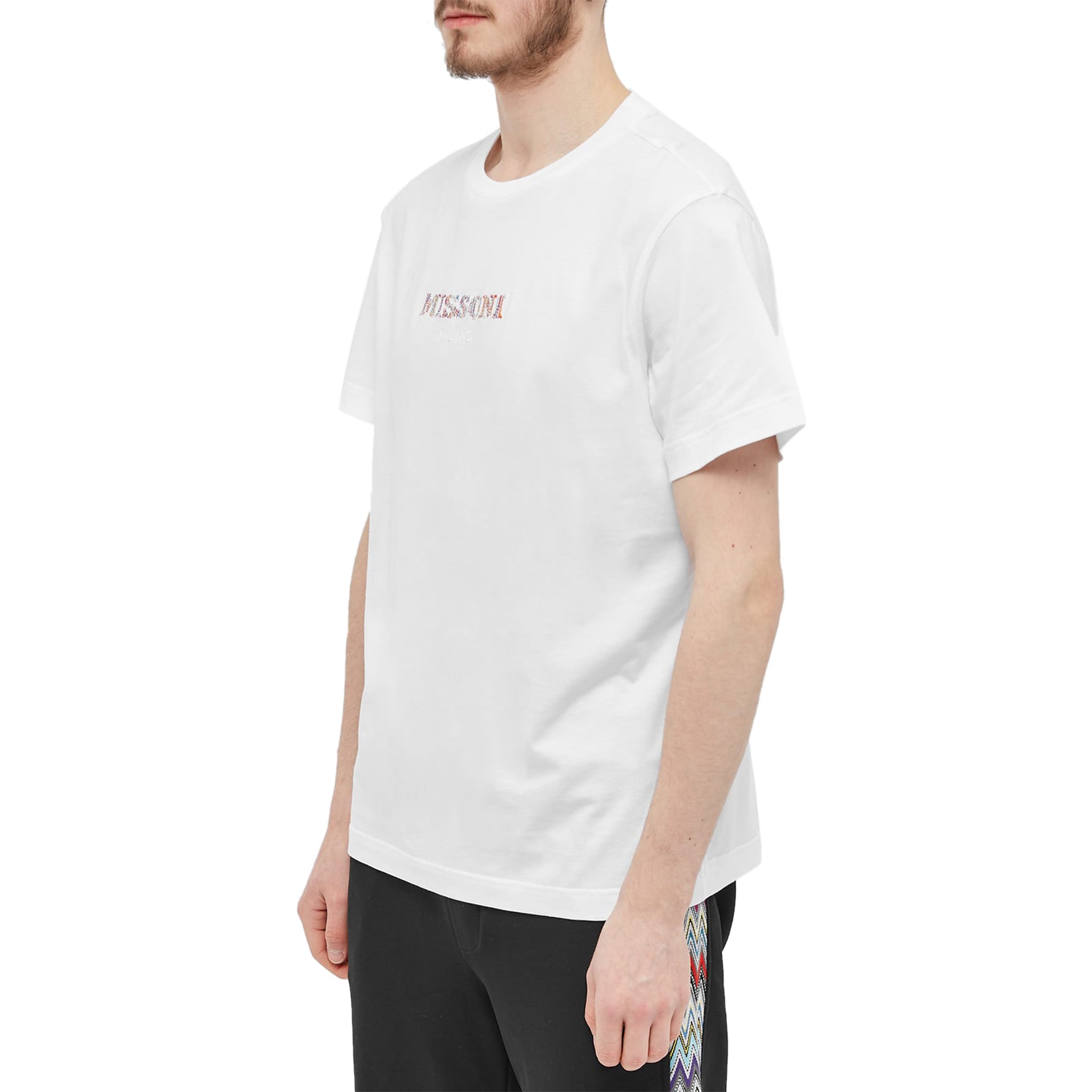 Missoni Logo Embroidered Optic White T-Shirt