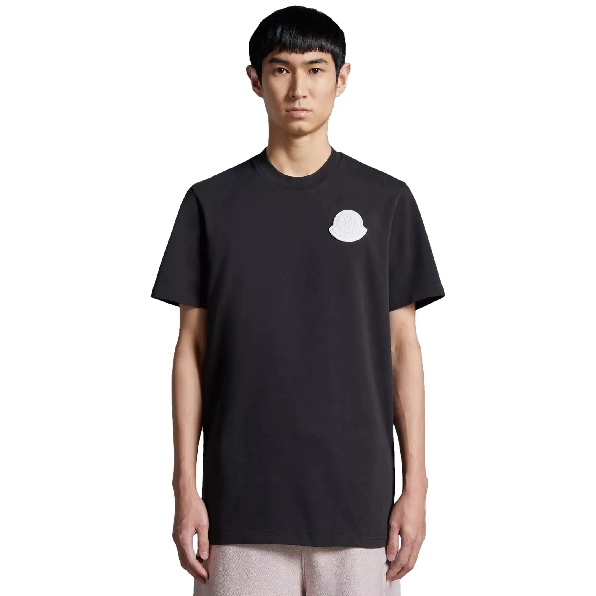 Moncler SN44 Logo Charcoal Short Sleeve T Shirt