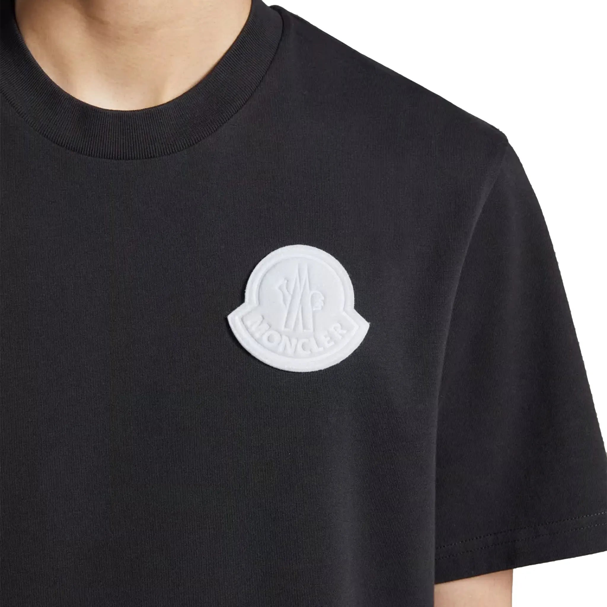 Moncler SN44 Logo Charcoal Short Sleeve T Shirt