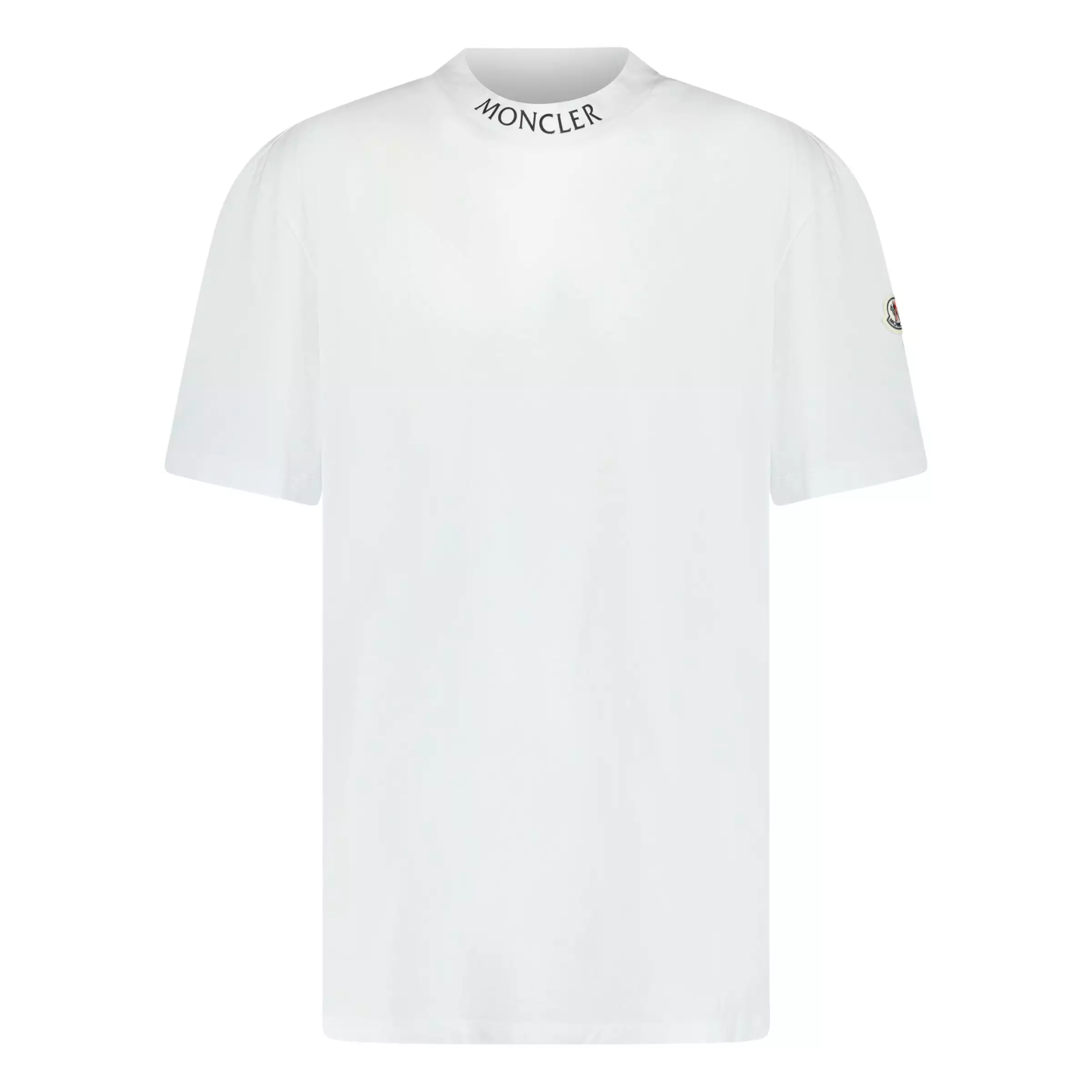 Moncler white logo print cotton jersey t-shirt