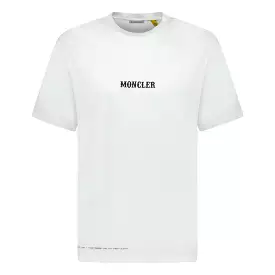 Moncler white logo t-shirt