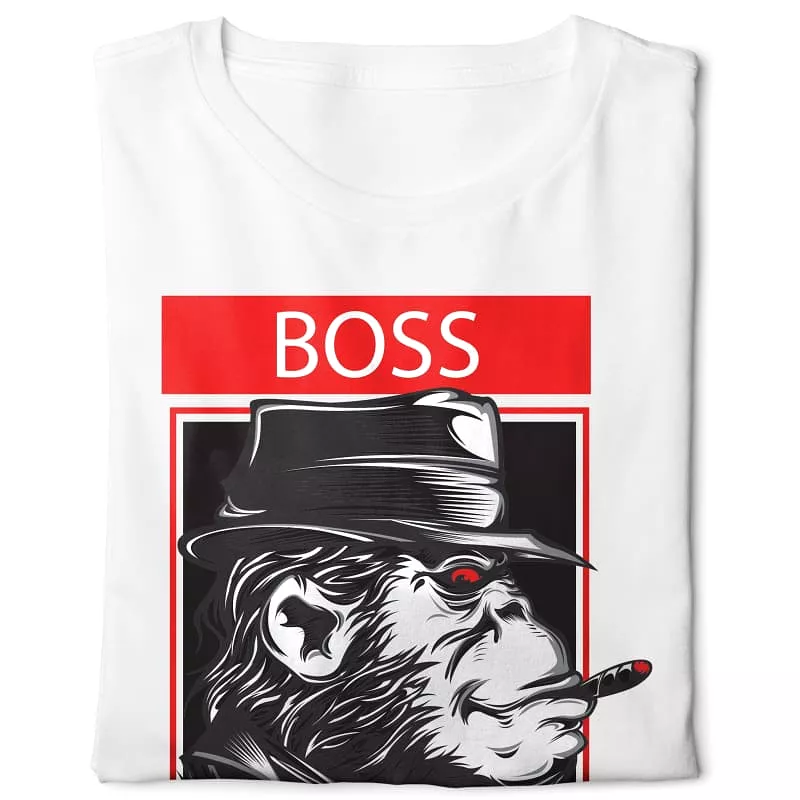 Monkey Boss T-shirt - Digital Graphics White