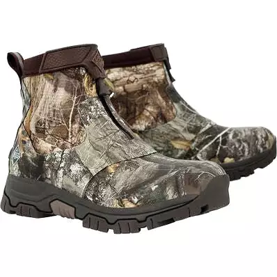 Muck Men's Waterproof Realtree Edge Apex Mid Zip Ankle Boot - Realtree - MAXZMEG