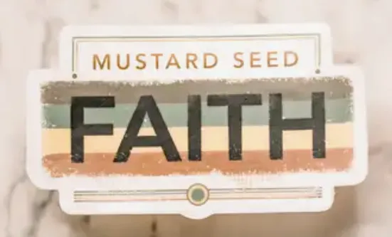 Mustard Seed Faith Sticker - Clear