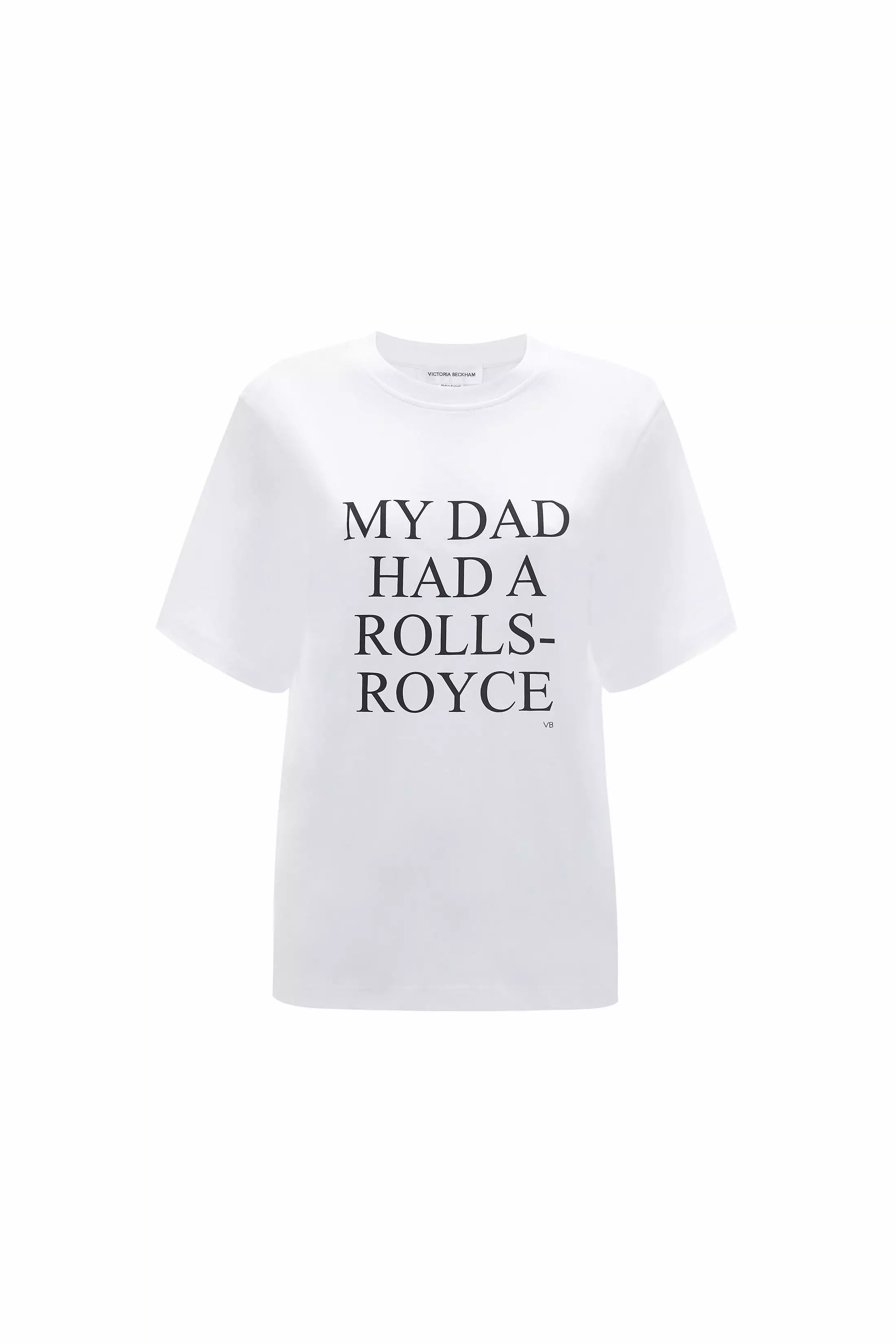 'My Dad Had A Rolls-Royce' Slogan T-Shirt - White | Exclusive 