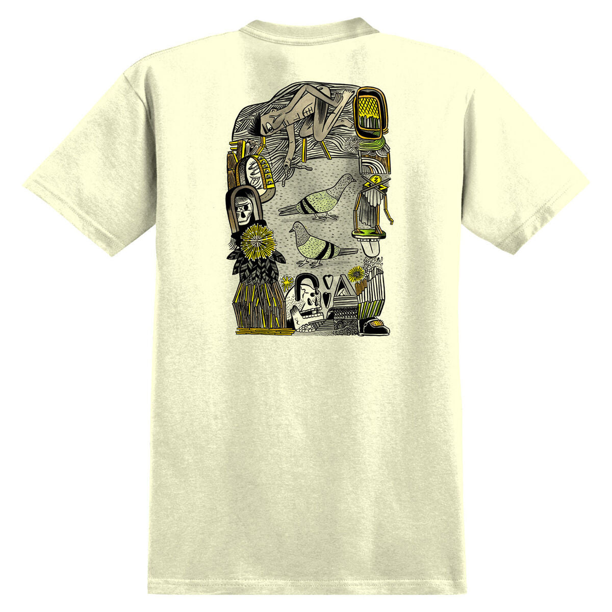 Natural T-Shirt featuring Anti Hero Pigeon Vsn Herndon design