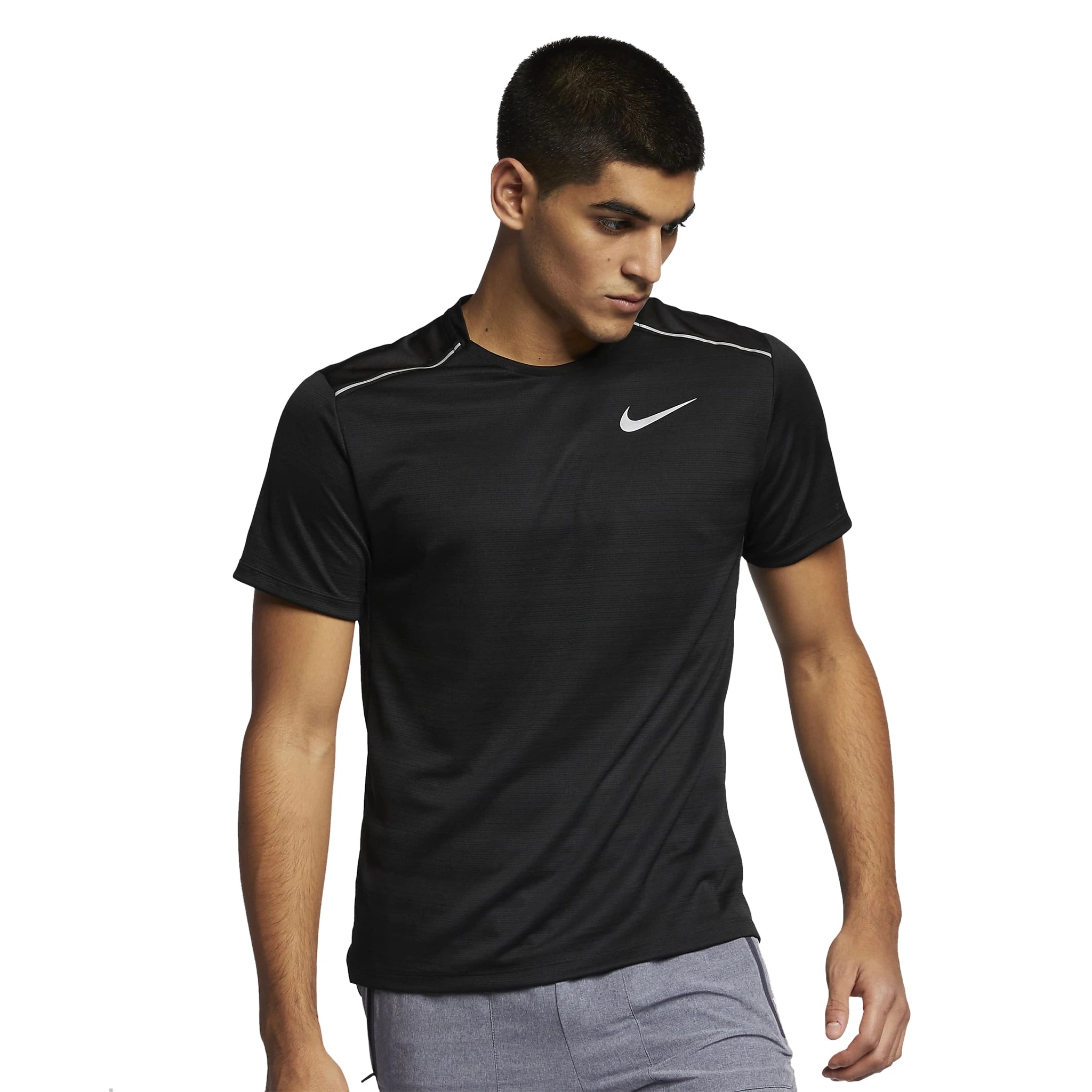 Nike Black Dri-FIT Miler Running T-Shirt