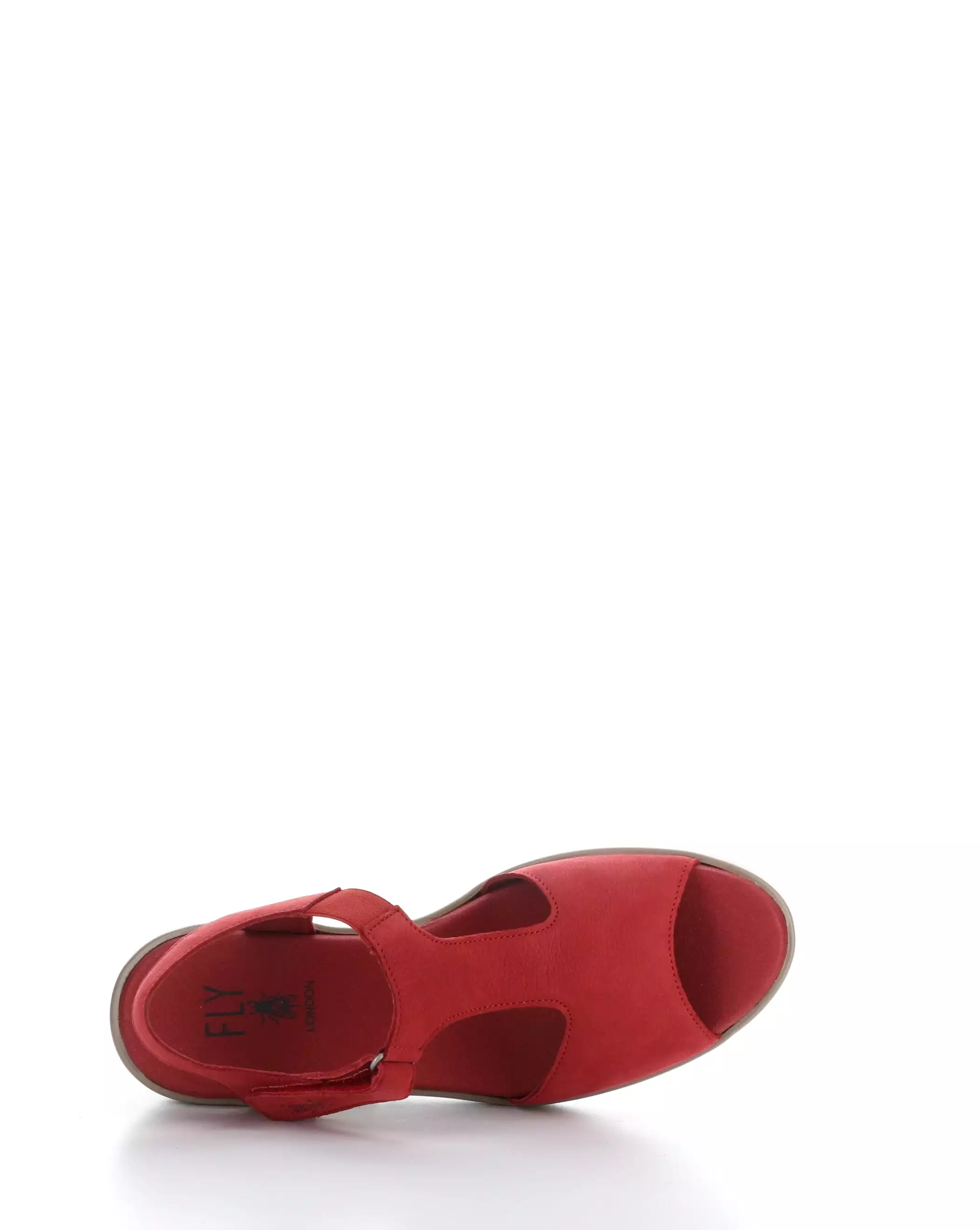 nova932fly lipstick red velcro sandals