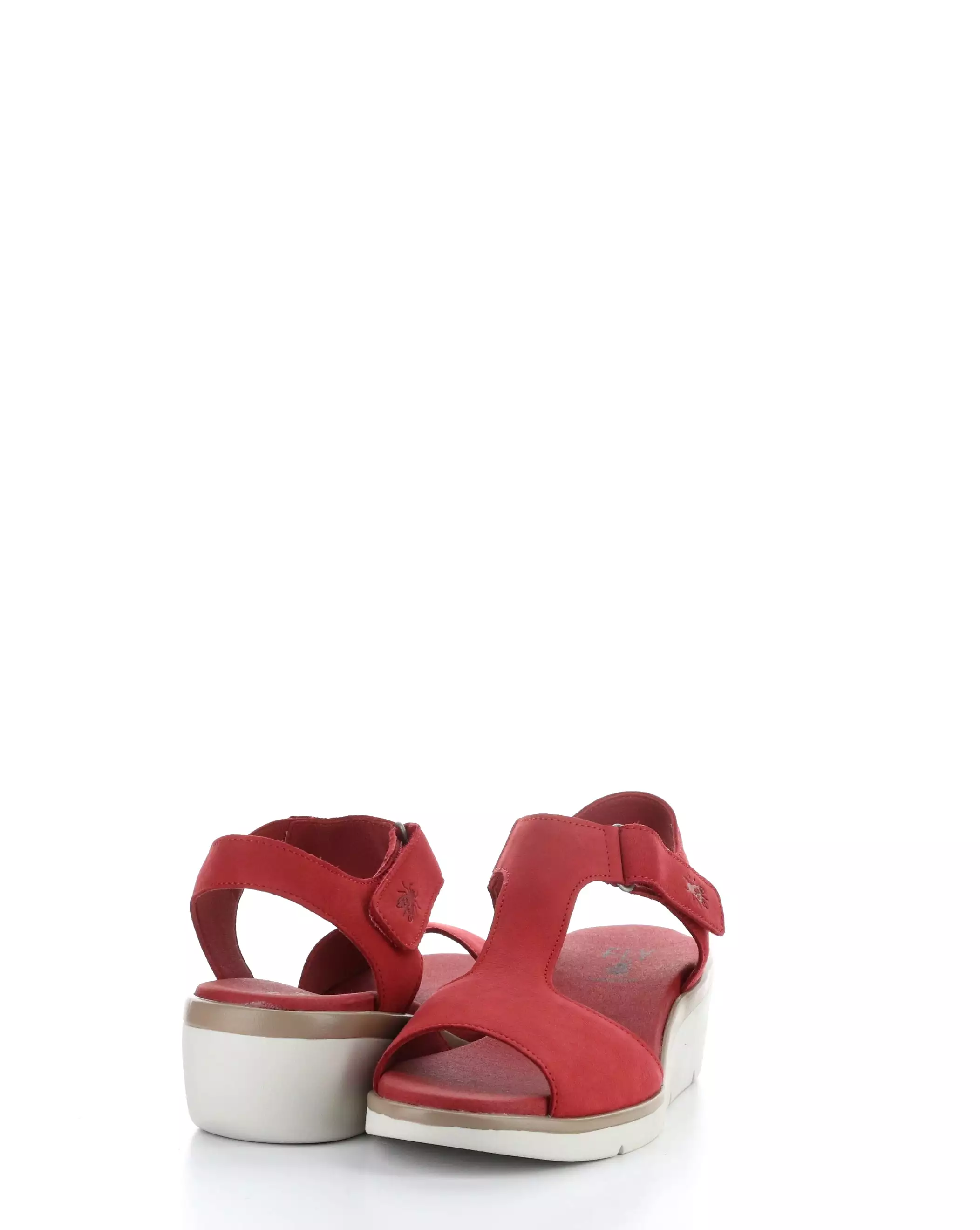 nova932fly lipstick red velcro sandals