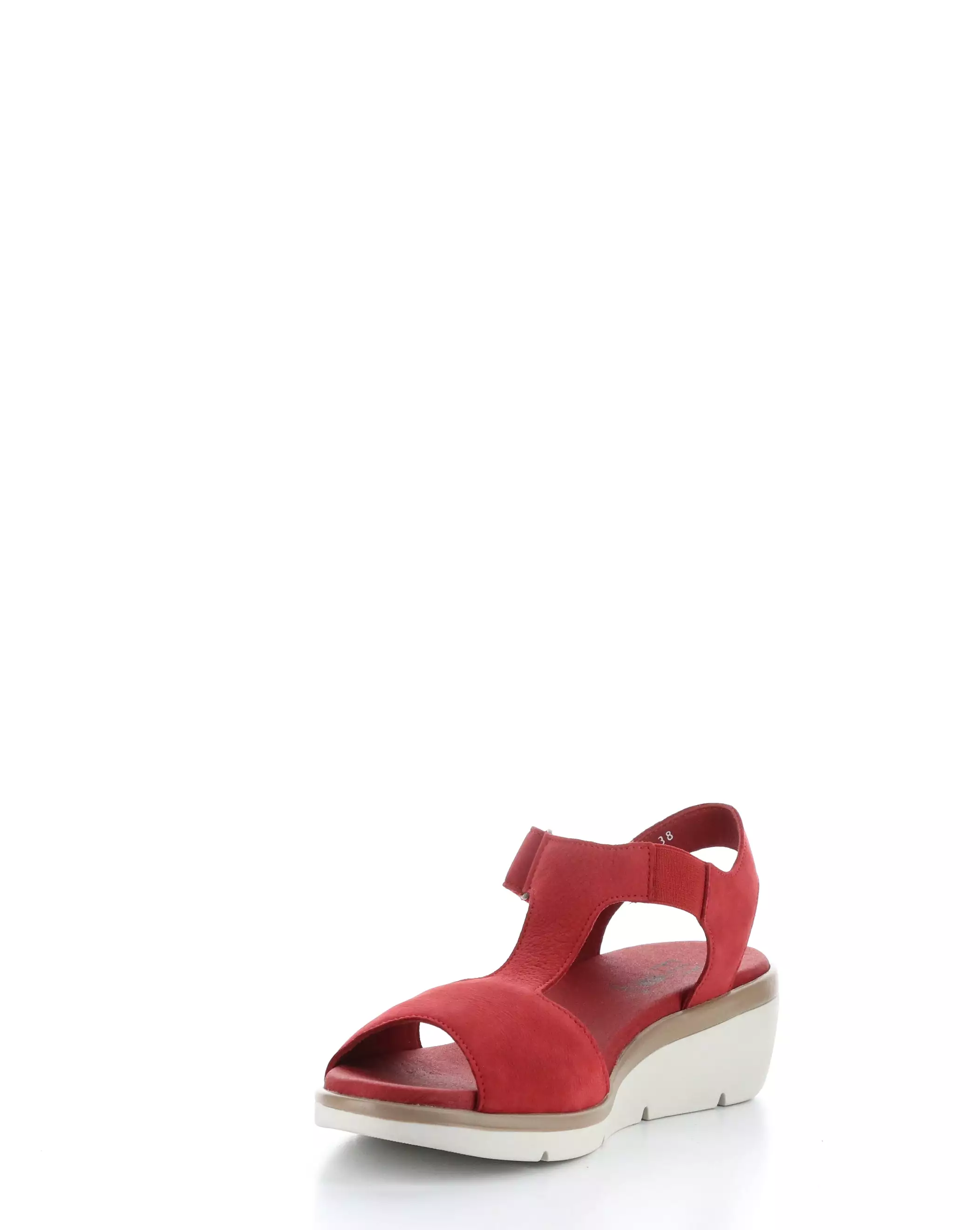 nova932fly lipstick red velcro sandals