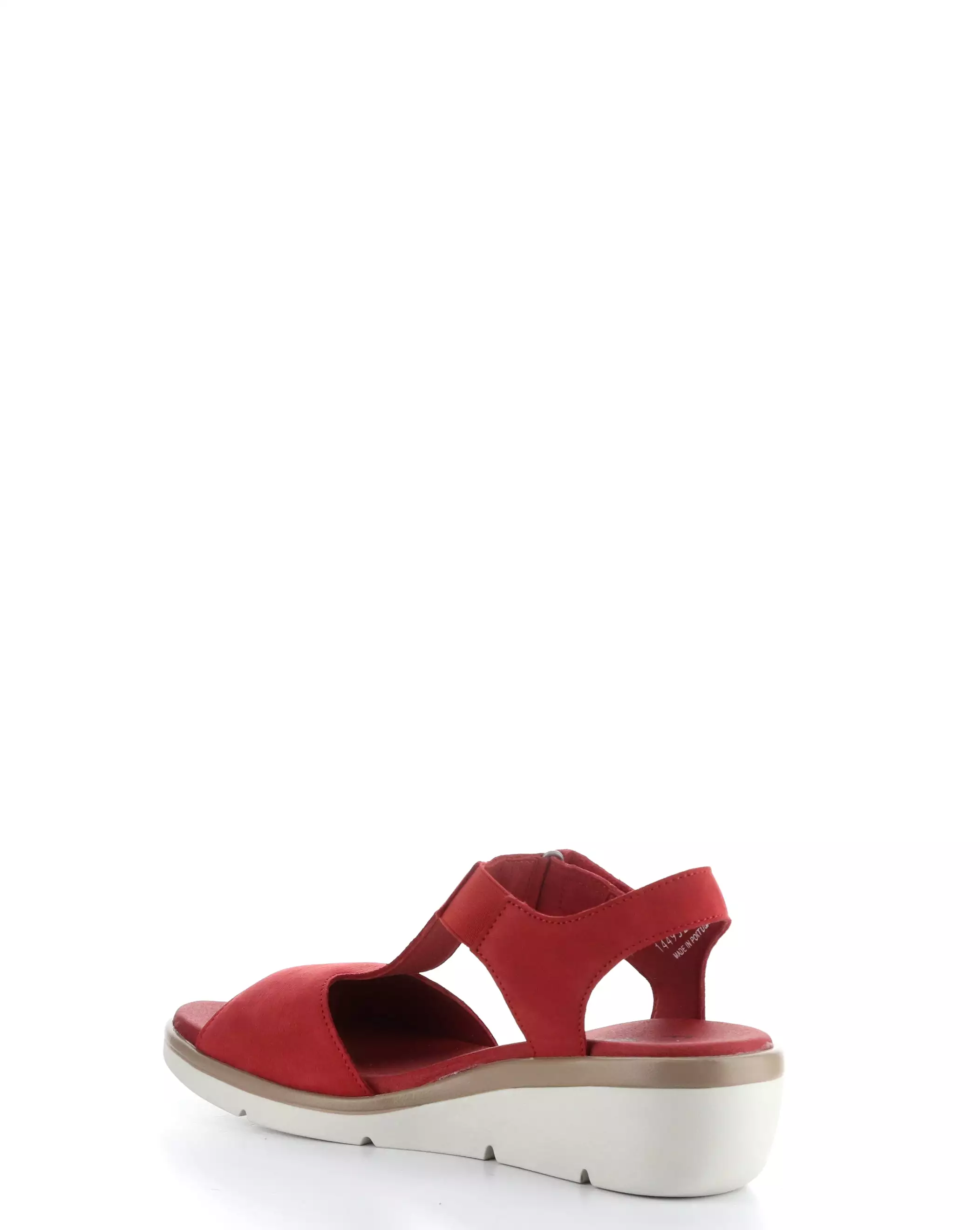 nova932fly lipstick red velcro sandals