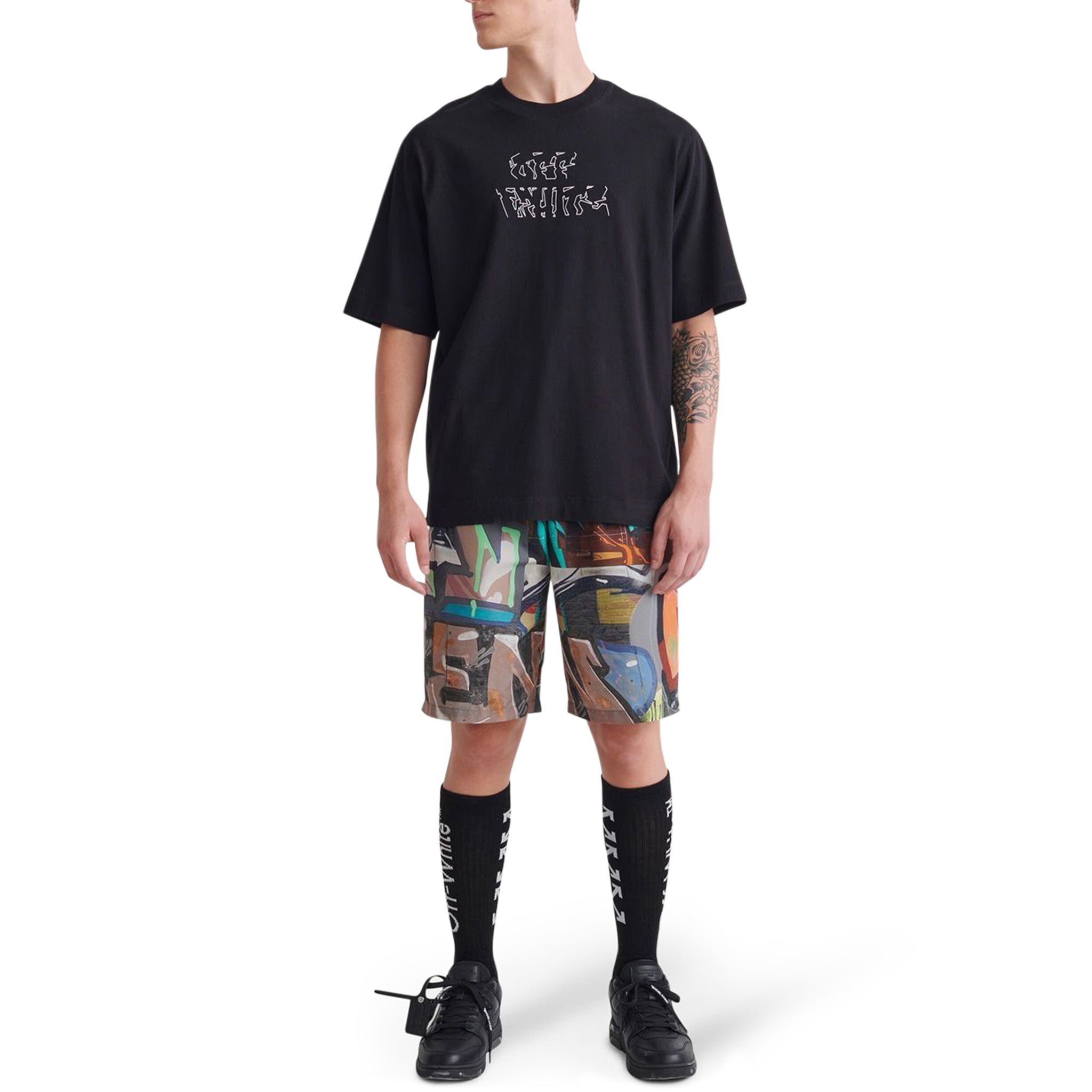 Off-White Arrows Skate Slime Black Tee