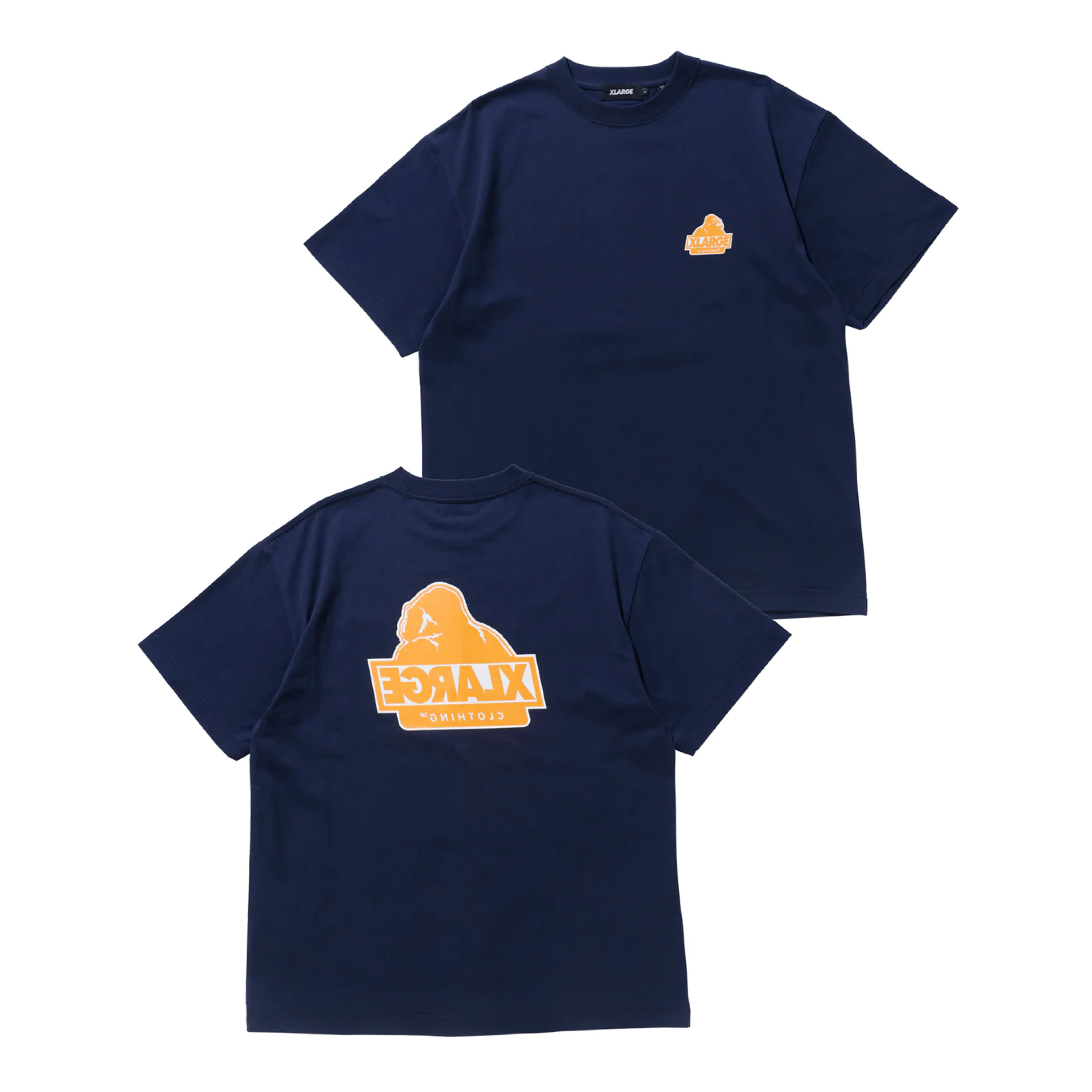 OG Navy Tee with Slanted Design - Shop Now