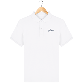 Organic Cotton Embroidered GOLFER Polo Shirt.