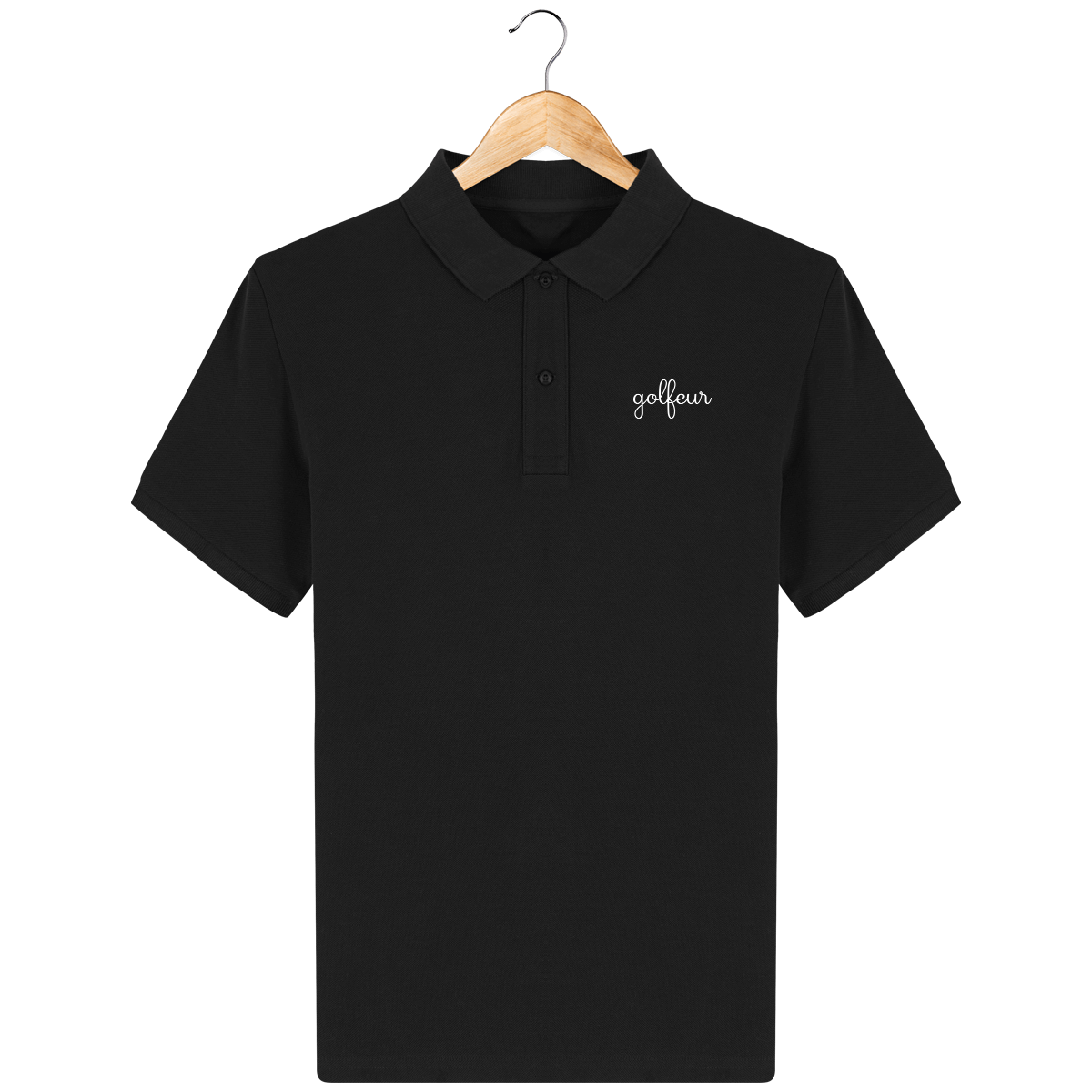 Organic Cotton Embroidered GOLFER Polo Shirt.