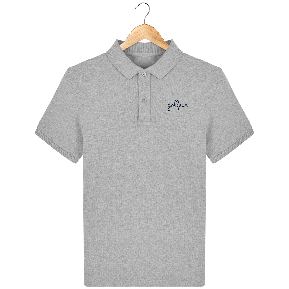 Organic Cotton Embroidered GOLFER Polo Shirt.