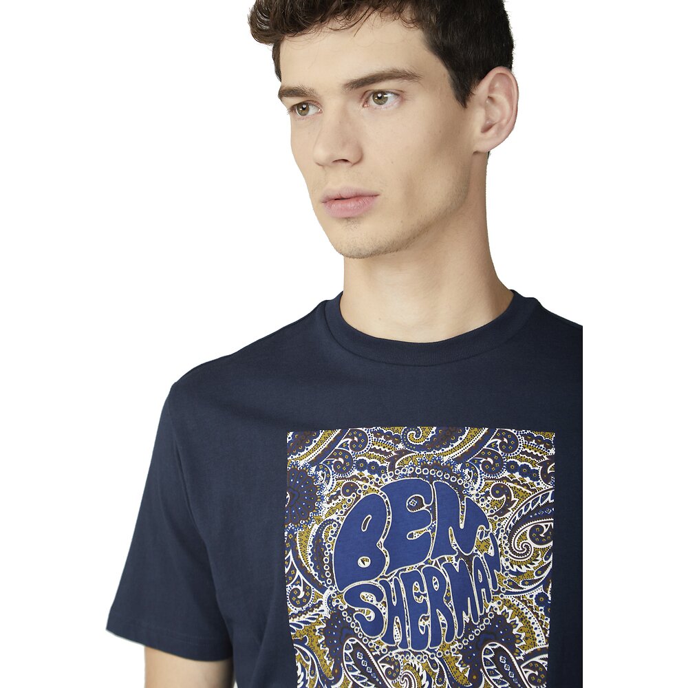 Paisley Print Logo T-Shirt