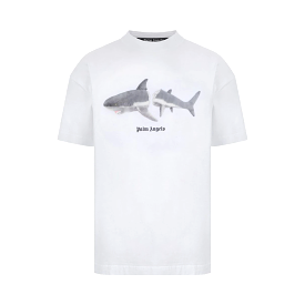 Palm Angels White Shark Tee