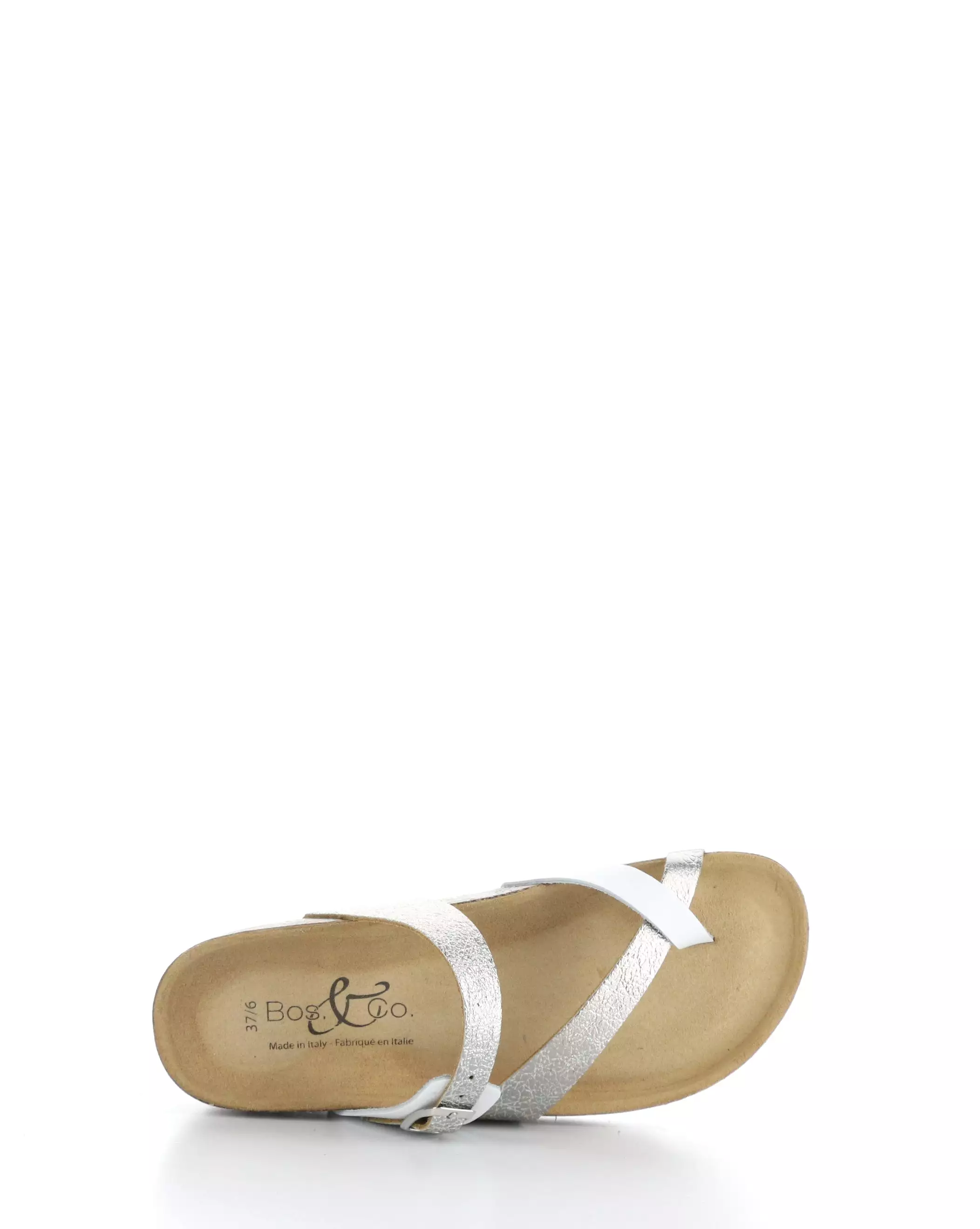 PARR WHITE/SILVER Slide Sandals