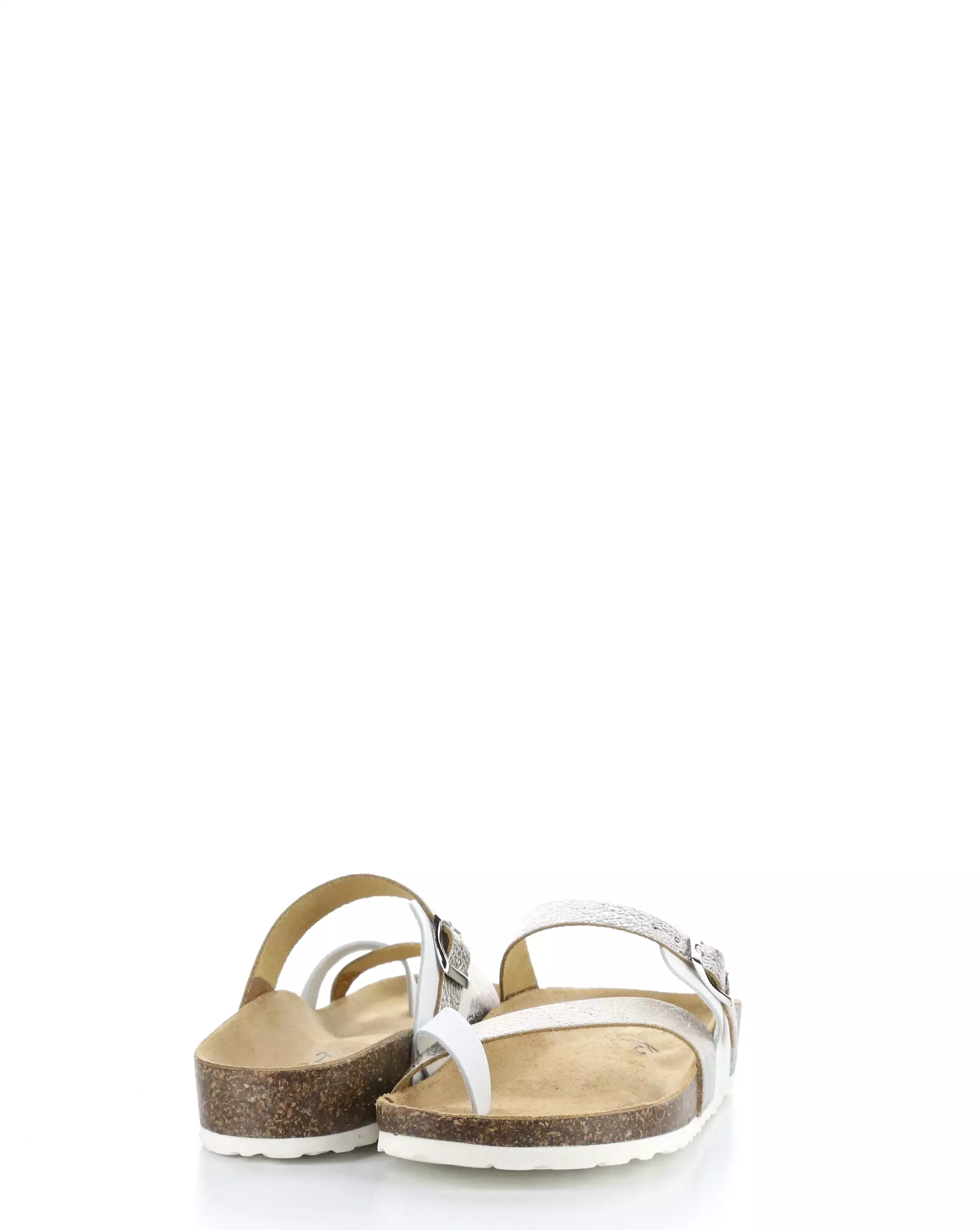 PARR WHITE/SILVER Slide Sandals