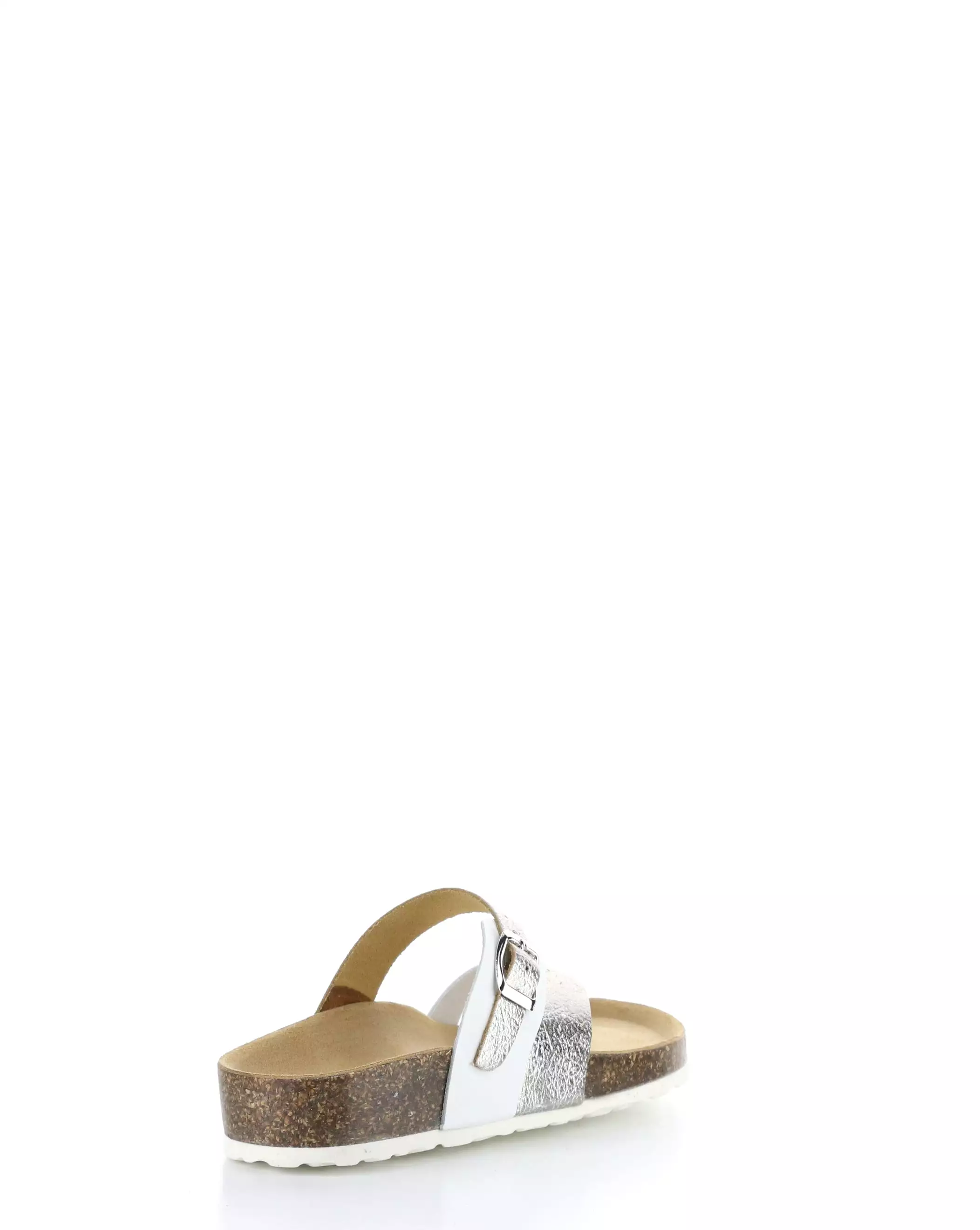 PARR WHITE/SILVER Slide Sandals