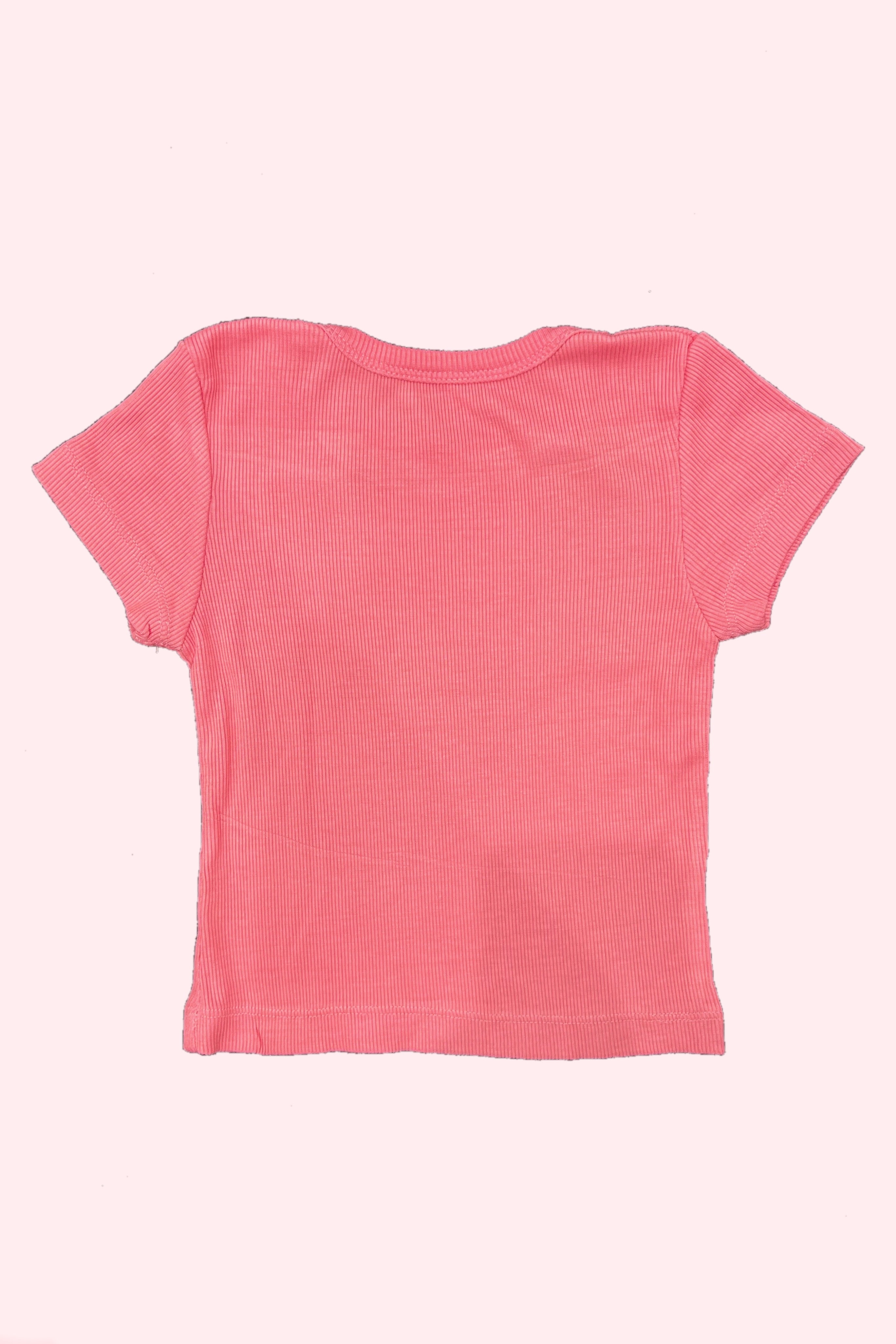 Pink St Barts Ribbed Tee - Buy Now