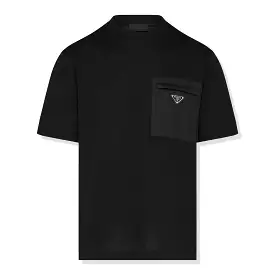 Prada Black T Shirt, Pocket Re-Nylon Fabric