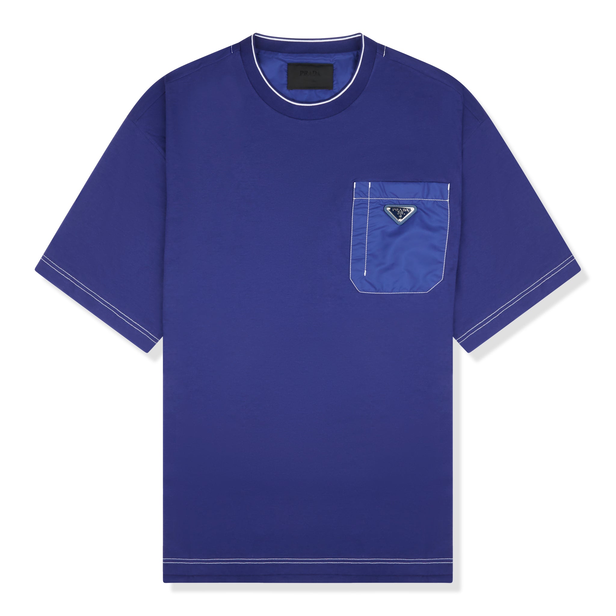 Prada Blue Oversized Pocket Tee