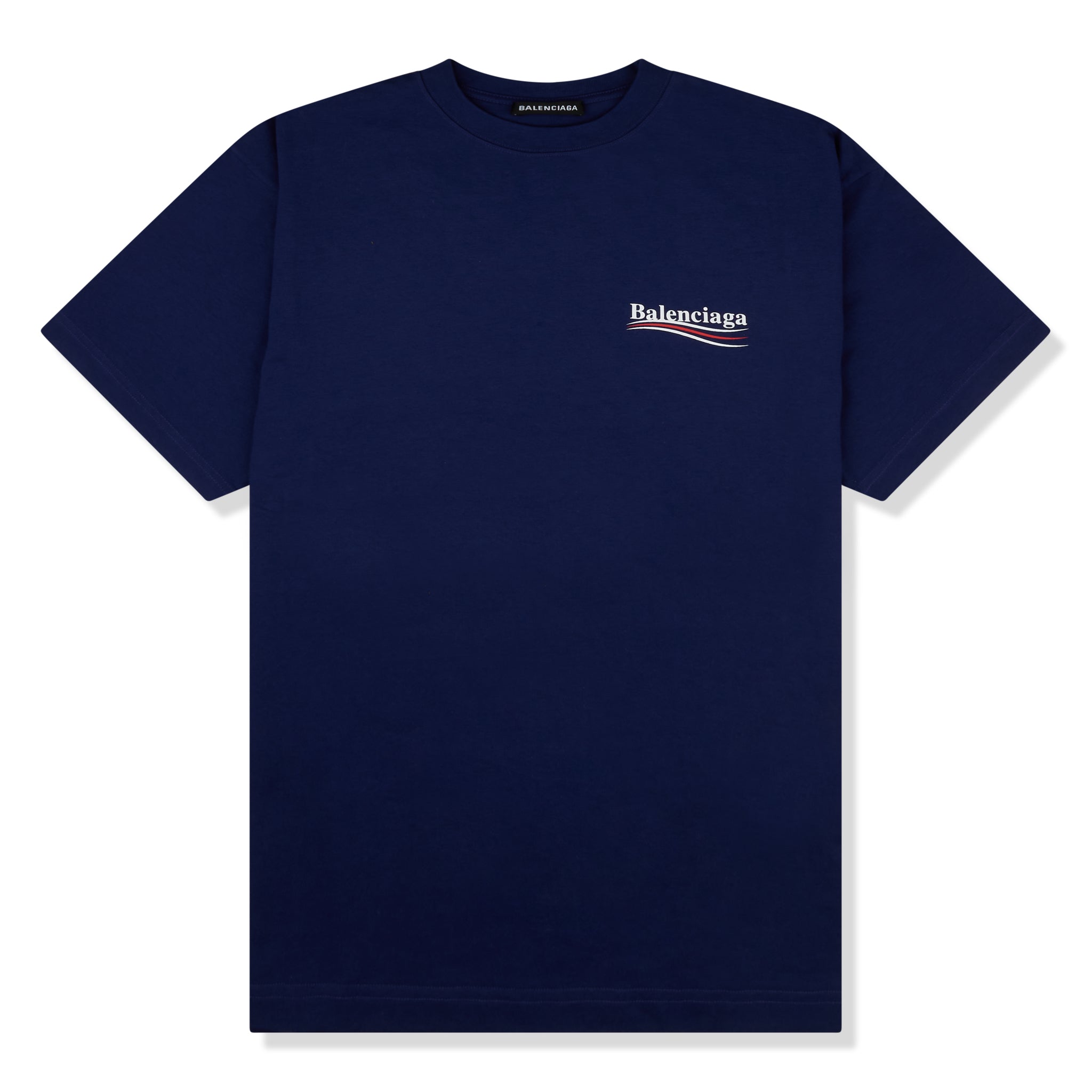 Preowned Balenciaga Pacific Blue T-Shirt - Oversized, Political Theme