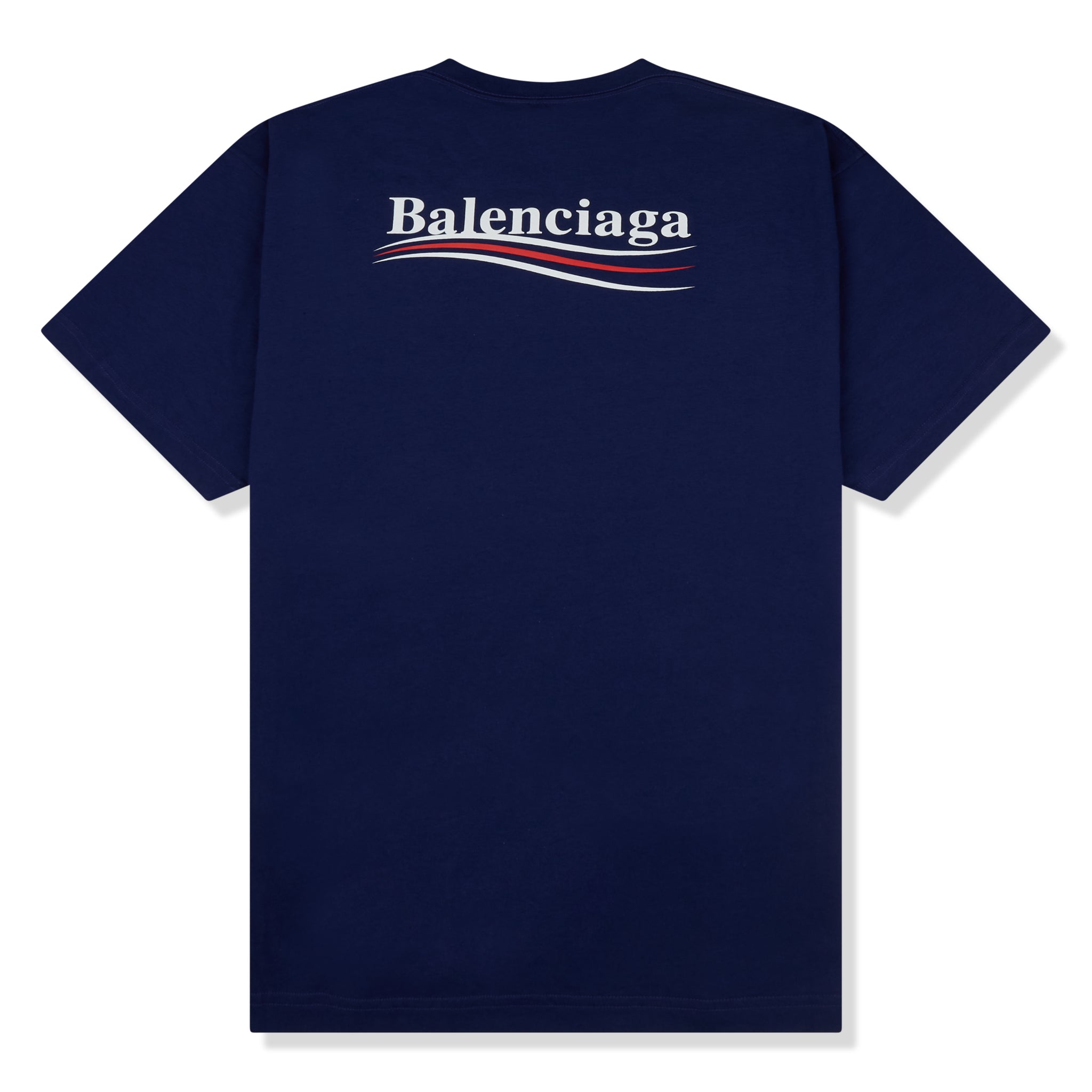 Preowned Balenciaga Pacific Blue T-Shirt - Oversized, Political Theme