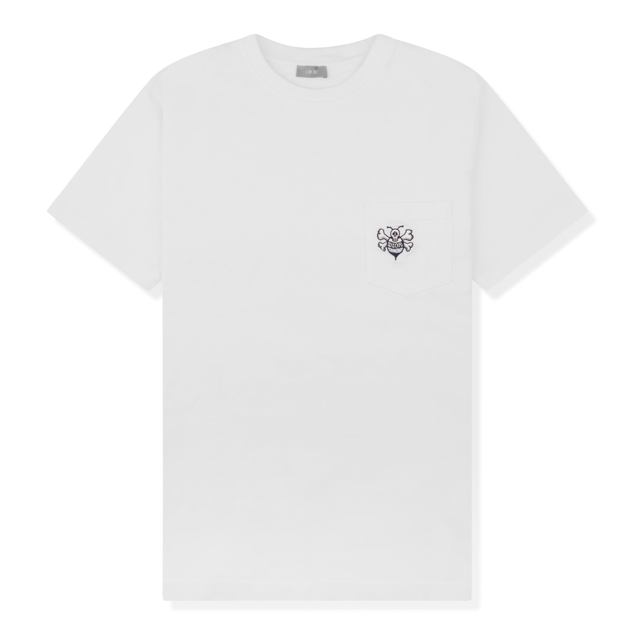 Preowned - Dior Shawn Stussy Bee Pocket Oversized White Tee.