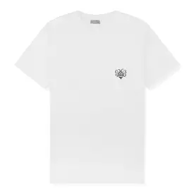 Preowned - Dior Shawn Stussy Bee Pocket Oversized White Tee.