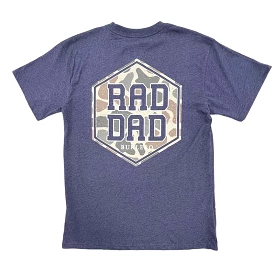 Rad Dad Deer Camouflage Navy T-Shirt