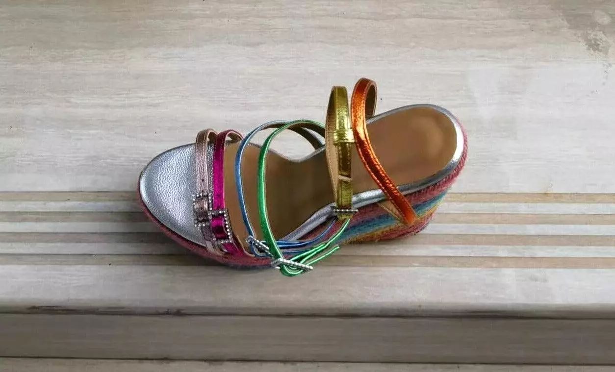 Rainbow Wedge Sandals - Shop Now