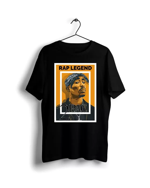 Rap Legend 2pac T-shirt - Black Digital Graphics Basic T-shirt