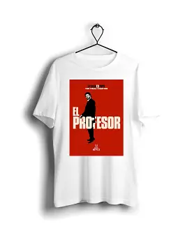 Red Professor La Casa De Papel X Ravin X Hippo - White Digital Graphics Basic T-shirt - Buy Now