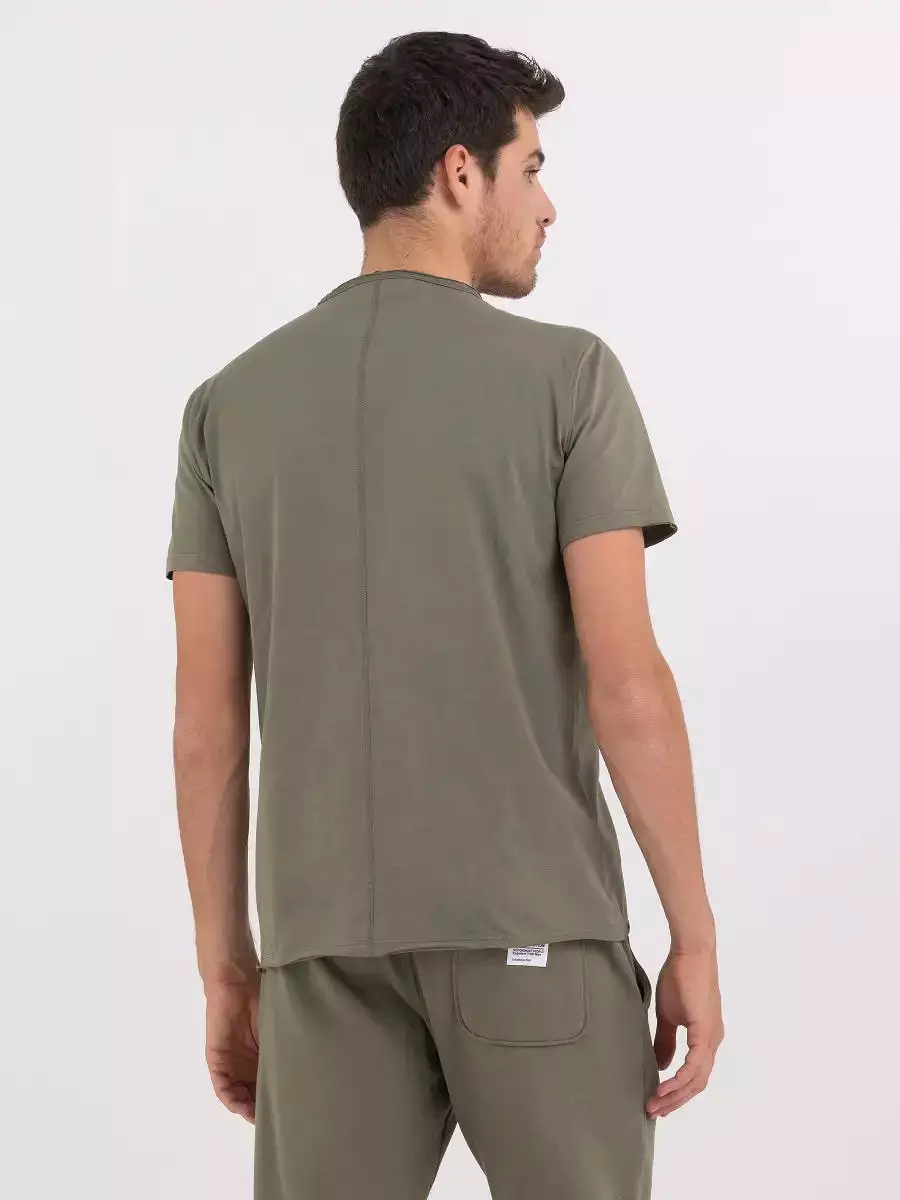 Replay PE24 T-Shirt - Jersey with Raw Cut Light Military Man