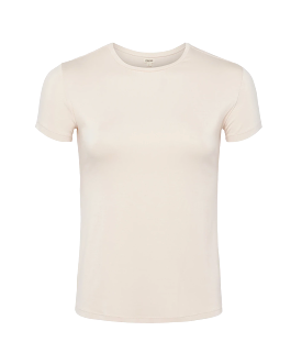 Ressi Crew Neck T-Shirt - Bisque </br>
