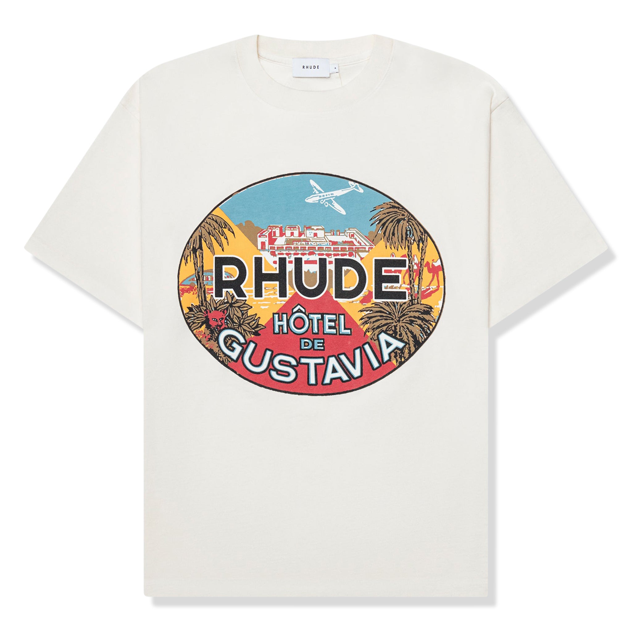 Rhude Hotel Gustavia Vintage White T-Shirt