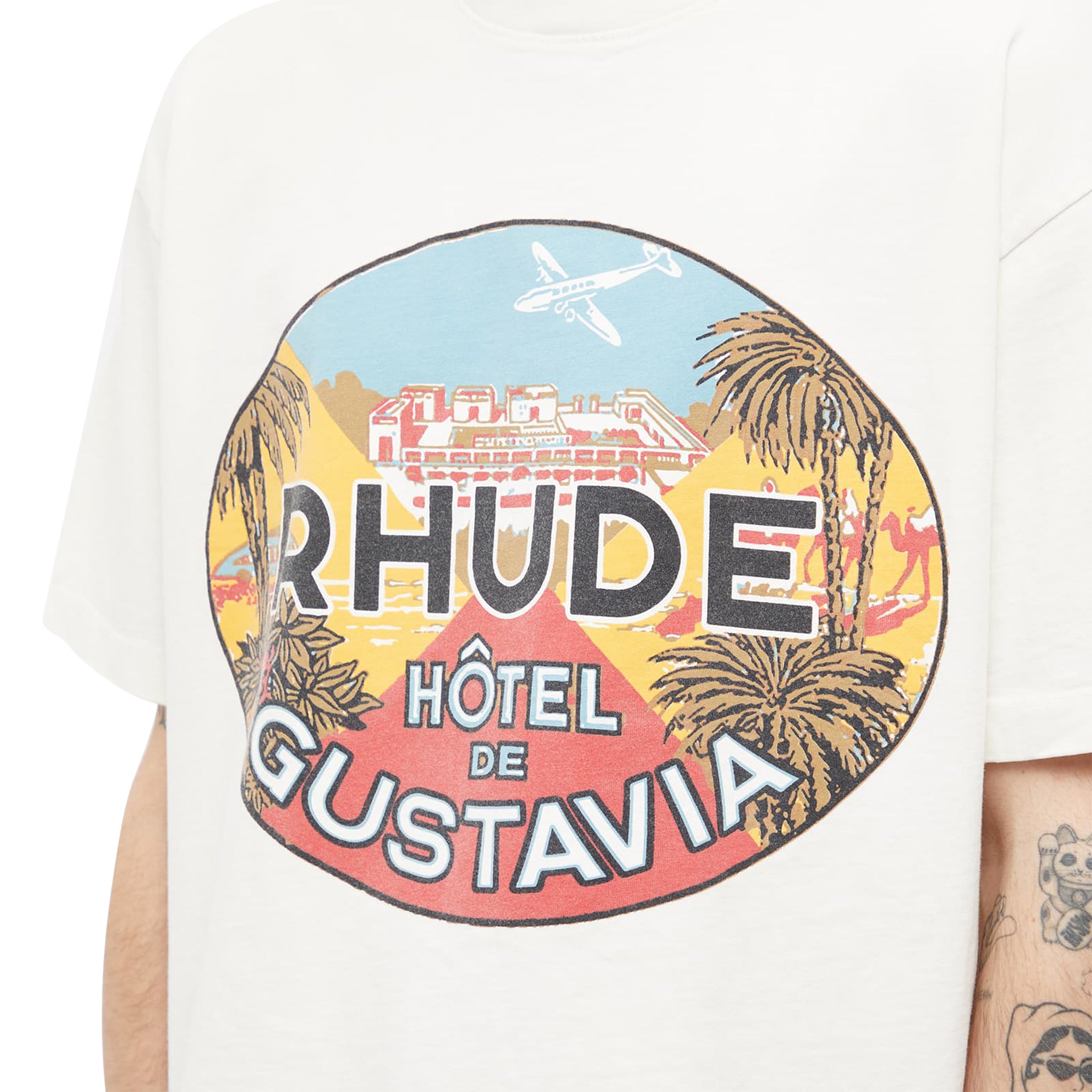 Rhude Hotel Gustavia Vintage White T-Shirt